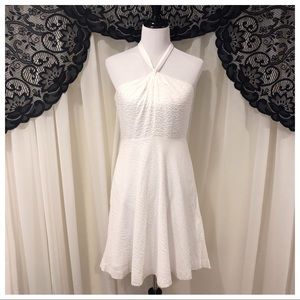 J. Crew Embossed Cotton Halter Dress SZ 10